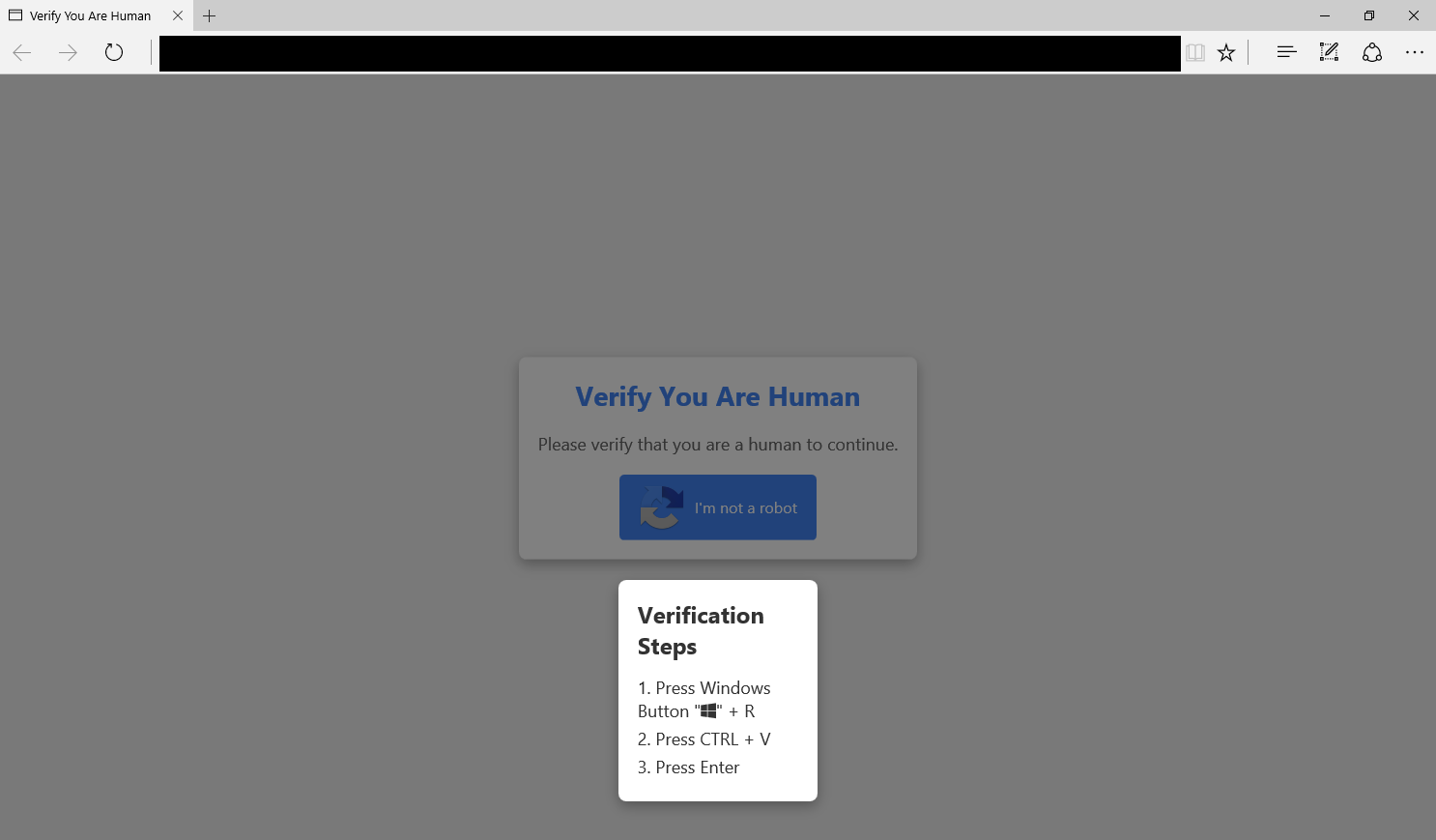 図 1 ClickFixのテクニックが使用されたWebサイトの例