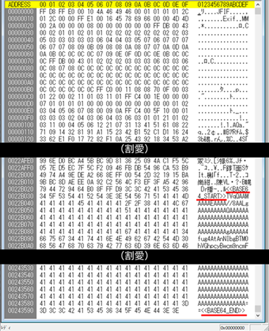 図 11 画像ファイルのバイナリデータ