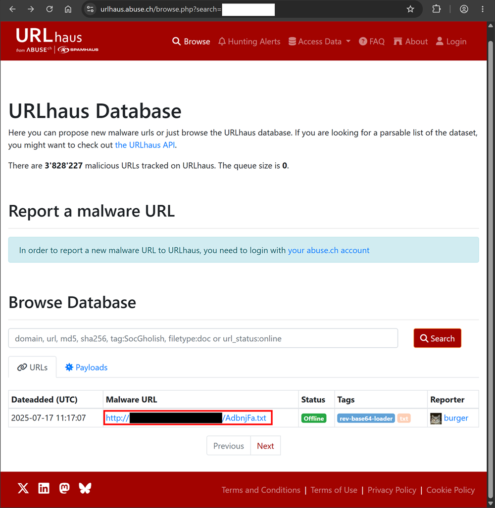 図 17 .NETローダーの通信先にホストされていた別のファイル